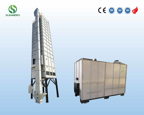 Essiccatore intelligente 5.5kW del riso da 120 tonnellate/lotto con il bruciatore della buccia