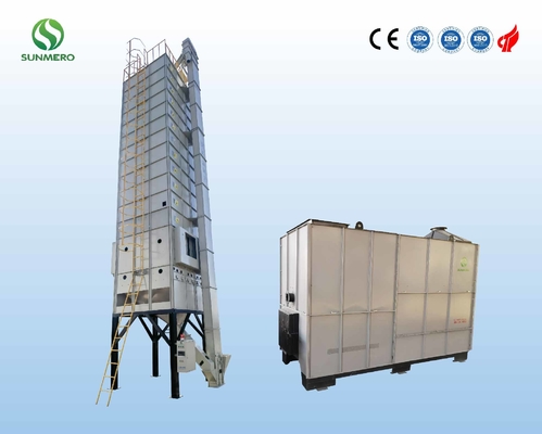 Essiccatore intelligente 5.5kW del riso da 120 tonnellate/lotto con il bruciatore della buccia