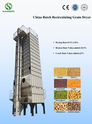L'approvazione del CE ha mescolato l'essiccatore di grano di flusso, i sistemi 22 Ton Per Batch dell'essiccazione dei cereali