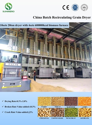 L'approvazione del CE ha mescolato l'essiccatore di grano di flusso, i sistemi 22 Ton Per Batch dell'essiccazione dei cereali
